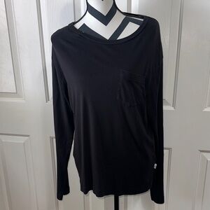 NN07 No Nationality Black Long Sleeve Pocket Top